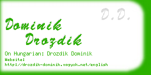 dominik drozdik business card